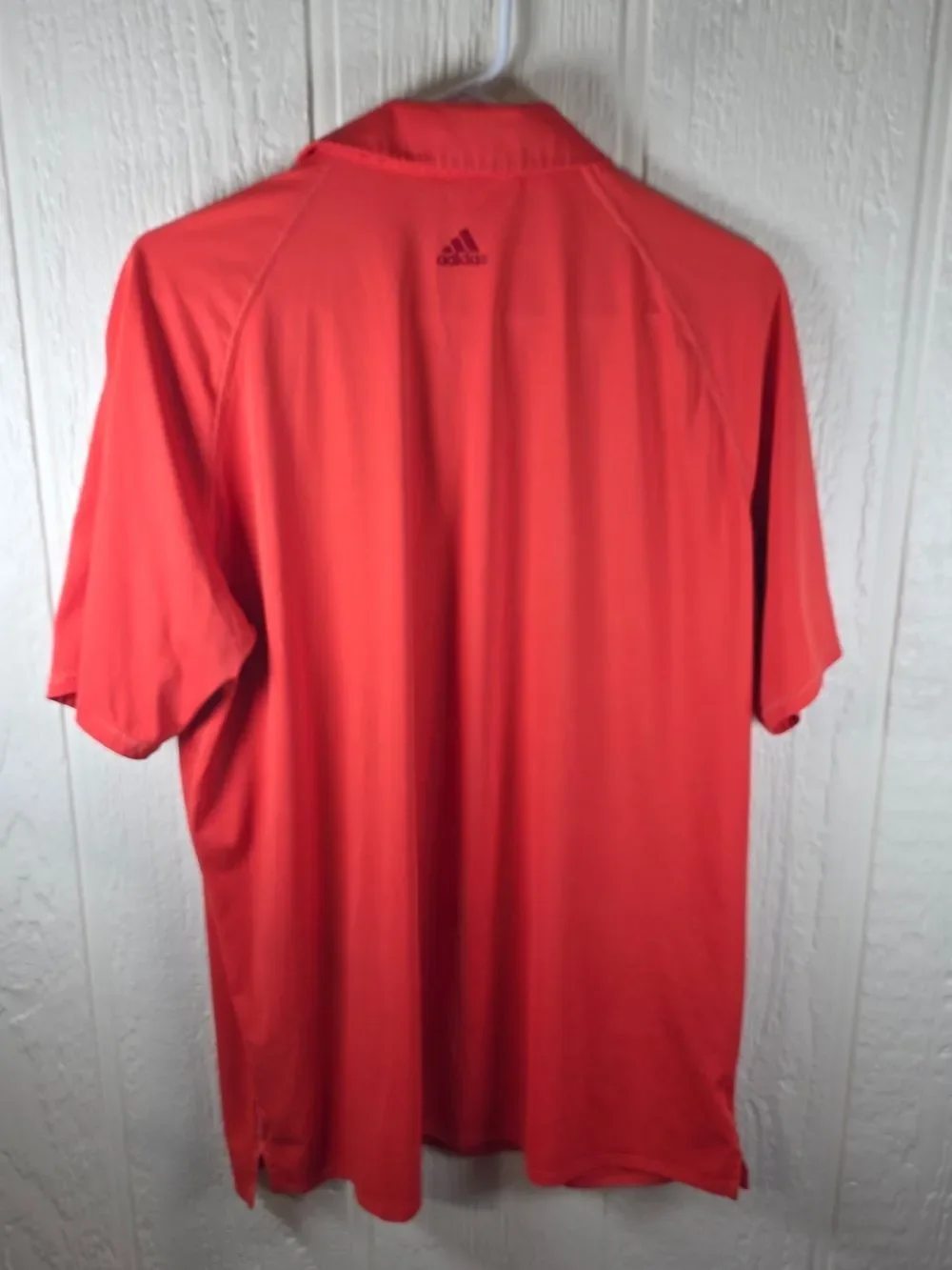 adidas Men’s Orange adizero Polo with Graphic Side Panels, Size XL